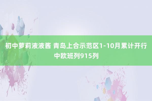 初中萝莉液液酱 青岛上合示范区1-10月累计开行中欧班列915列