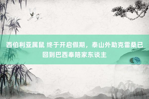 西伯利亚属鼠 终于开启假期，泰山外助克雷桑已回到巴西奉陪家东谈主