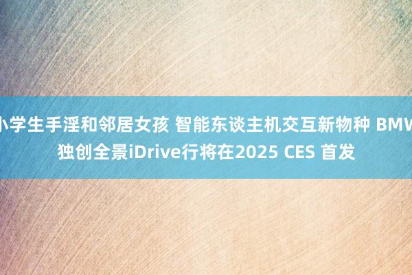 小学生手淫和邻居女孩 智能东谈主机交互新物种 BMW独创全景iDrive行将在2025 CES 首发