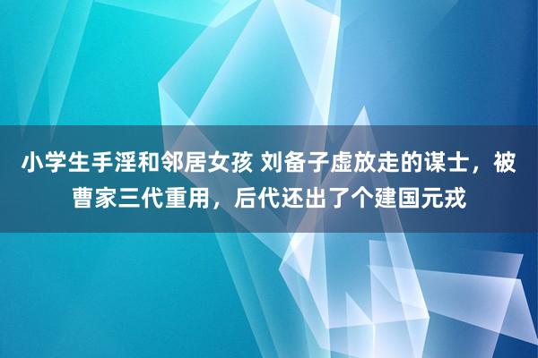 小学生手淫和邻居女孩 刘备子虚放走的谋士，被曹家三代重用，后代还出了个建国元戎