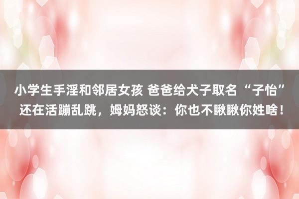 小学生手淫和邻居女孩 爸爸给犬子取名 “子怡” 还在活蹦乱跳，姆妈怒谈：你也不瞅瞅你姓啥！