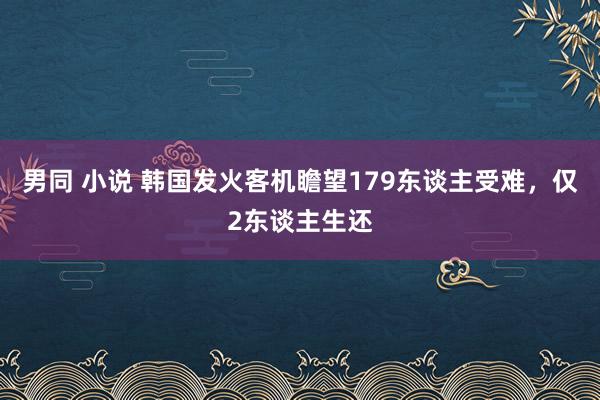 男同 小说 韩国发火客机瞻望179东谈主受难，仅2东谈主生还