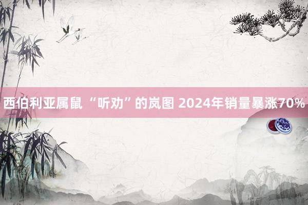 西伯利亚属鼠 “听劝”的岚图 2024年销量暴涨70%