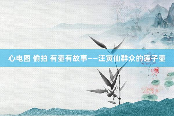 心电图 偷拍 有壶有故事——汪寅仙群众的莲子壶