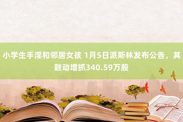 小学生手淫和邻居女孩 1月5日派斯林发布公告，其鼓动增抓340.59万股
